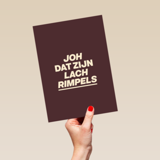 verjaardag kaart lachrimpels