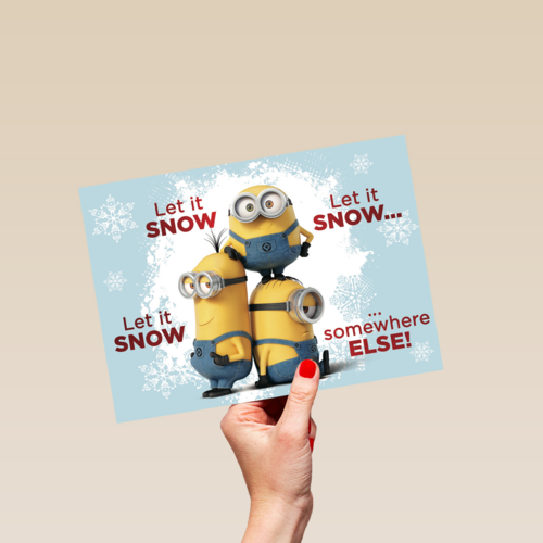 kerst minions let it snow