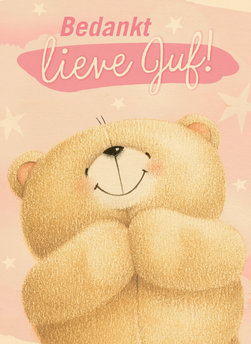 Houten Kaart Juf Of Meester | Houten Kaart Hallmark | Juf Of Meester | Bedanktkaart Juf Bedankt Lieve Juf Forever Friends Beer