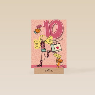 verjaardag leeftijden 10 jaar roze