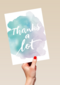 thanks a lot watercolor