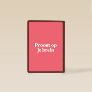 Geslaagd kaart Proost op je brein