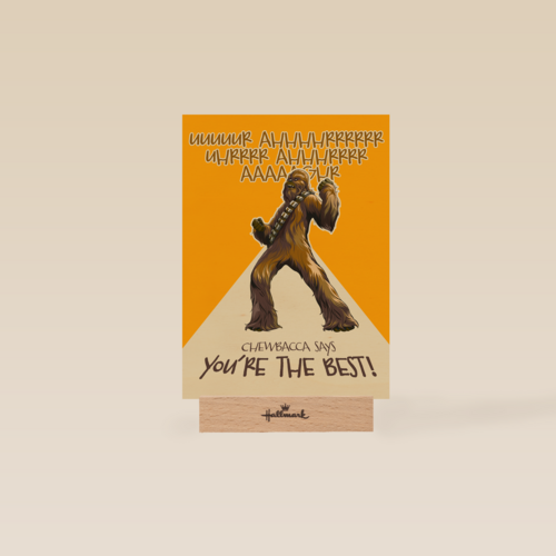 Star Wars complimentkaart Chewbacca