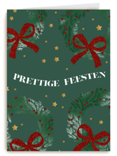 prettige feesten met deze rode kerstkransen
