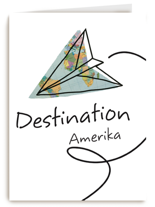 reizen kaart met een papiere vlieger destination