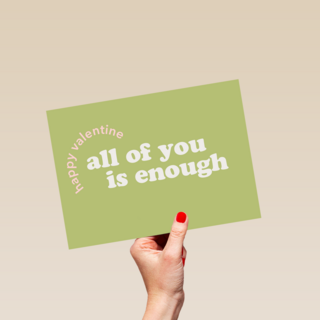 valentijn vriendschap kaart all of you is enough