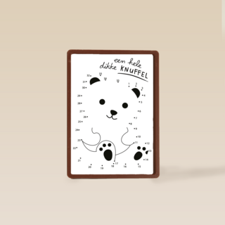 Kaart voor kinderen Een hele dikke knuffel Spelletje