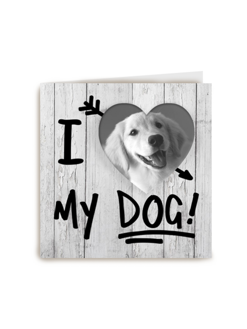 fotokaart i love my dog
