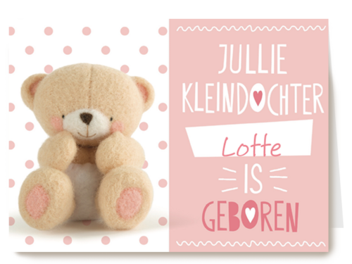 Jullie kleindochter is geboren