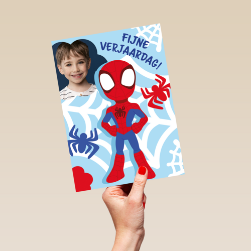 Fotokaart verjaardag spidey