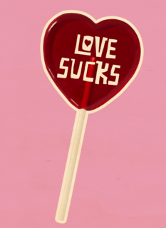 Valentijnskaart love sucks