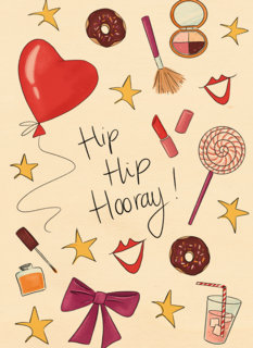 verjaardag kaart matia studio hip hip hooray
