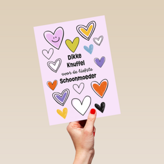 Moederdag dikke knuffel paars