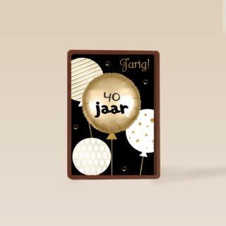 verjaardag kaart leeftijden 40 ballon