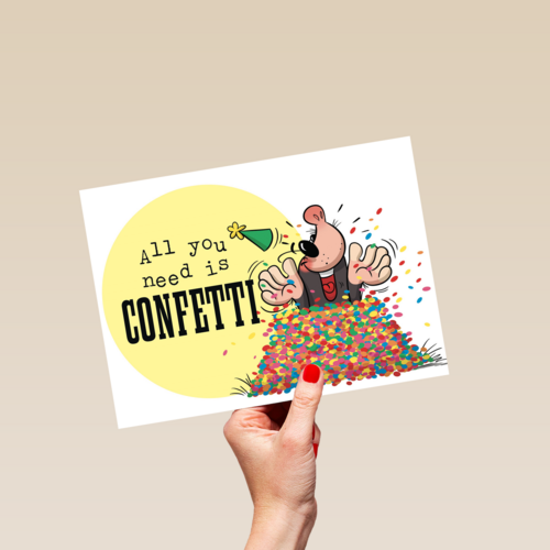 funny mail all you need is confetti