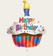 Ballon Happy Birthday Cupcake Multi