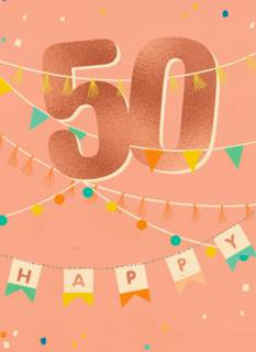 Verjaardagskaart happy 50