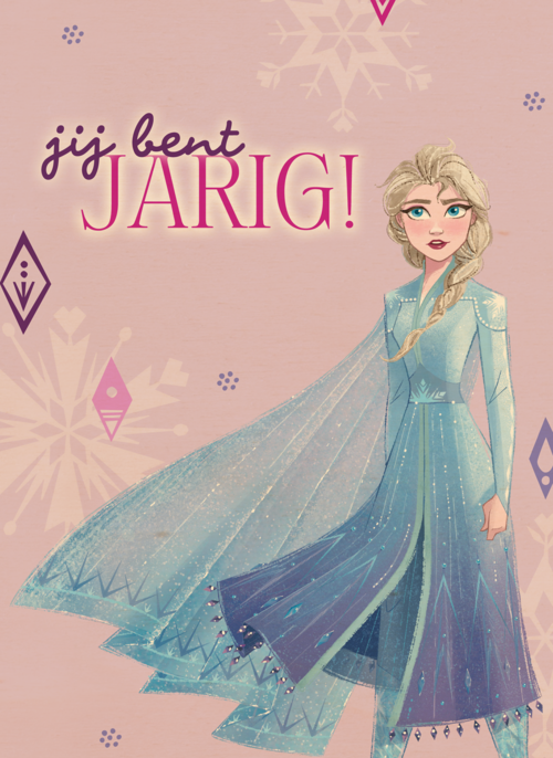 verjaardag kaart frozen elsa jij bent jarig