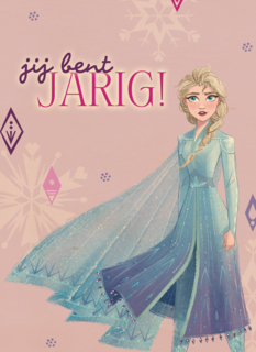 verjaardag kaart frozen elsa jij bent jarig