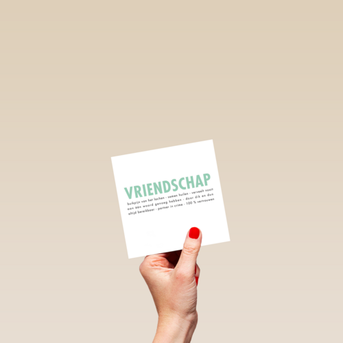 vriendschap tekst kaart