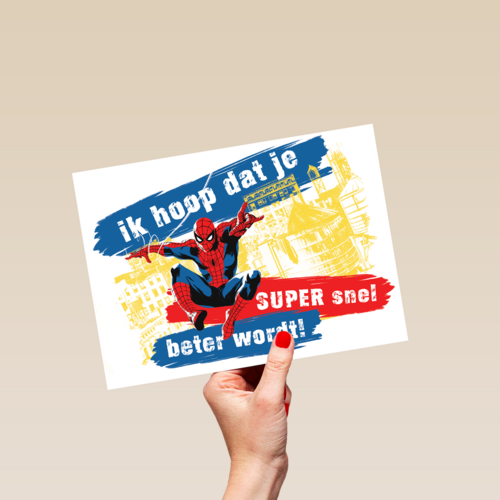 Spiderman beterschapskaart