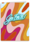 Motivatie kaart swirls en neon