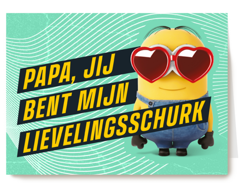 Minions vaderdagkaart mijn lievelingsschurk