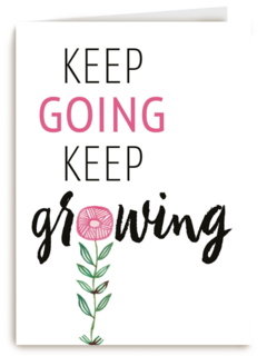 roze bloemetje met quote