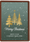 Kerstkaart zakelijk Gouden kerstbomen Aanpasbare tekst