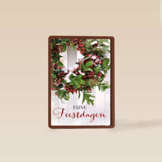 kerstkrans fijne feestdagen