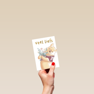 moederdag kaart winnie the pooh veel liefs