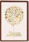 Gouden boom met Happy Birthday