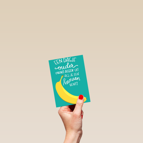 een dagje ouder maakt alleen uit voor een banaan