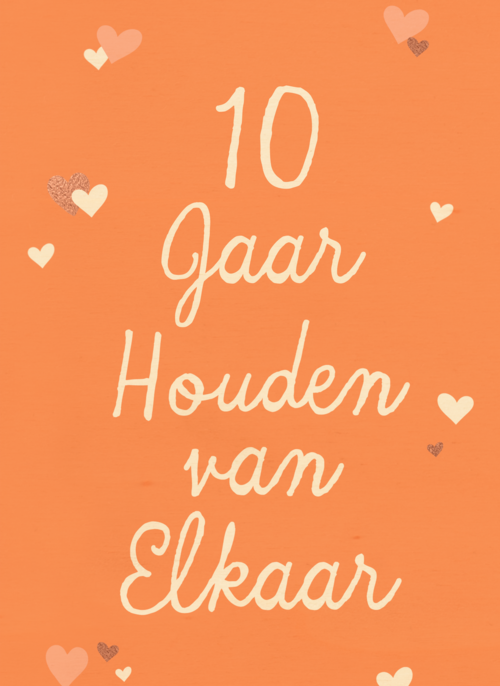 Houten Kaart Huwelijksjubileum | Houten Kaart Hallmark | Huwelijksjubileum | 10 Jaar Houden Van Elkaar