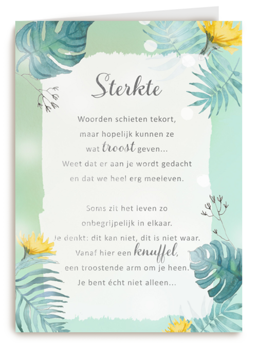 Sterktekaart troost More than words