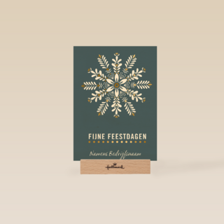 Kerstkaart zakelijk sneeuwvlok