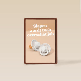 baby kaart andc slapen wordt toch overschat joh