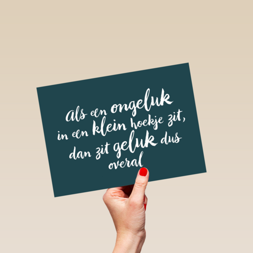 als een ongeluk in een klein zit