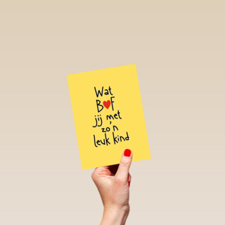 vaderdag kaart wat bof jij met zon leuk kind