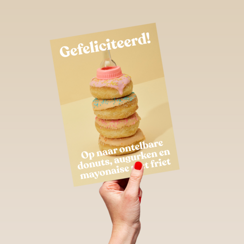 zwangerschap felicitatie andc op naar ontelbare donuts