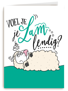 beterschapskaart schaap voel je je lamlendig