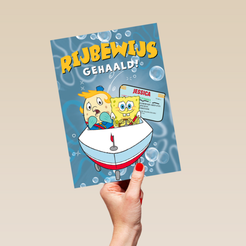 Spongebob Rijbewijs gehaald