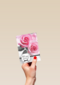 twee roze rozen 60 jaar getrouwd