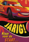 disney cars kaart met de tekst jarig klaar voor de start