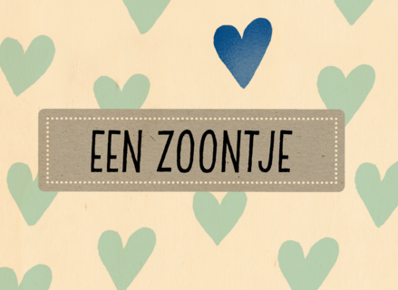 een zoontje met veel harten