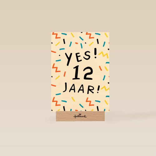 Verjaardagskaart meisje jongen 12 yes