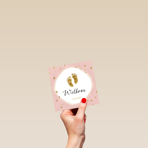 geboorte dochter welkom gouden voetjes