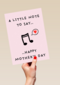 moederdag kaart hip a little note to say happy moeders day