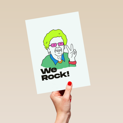 Vriendschap kaart we rock