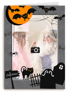 fotokaart halloween begraafplaats